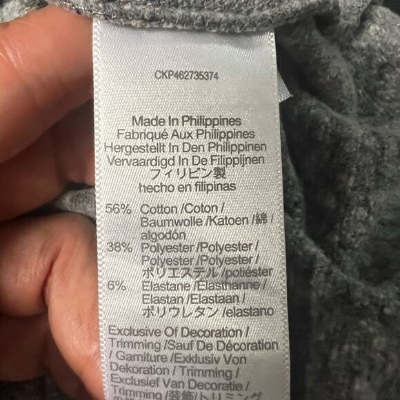 Madewell Turtleneck Bodysuit Long Slv Womens Sz S Heather Smoke Grey Fitted Top - Picture 7 of 7